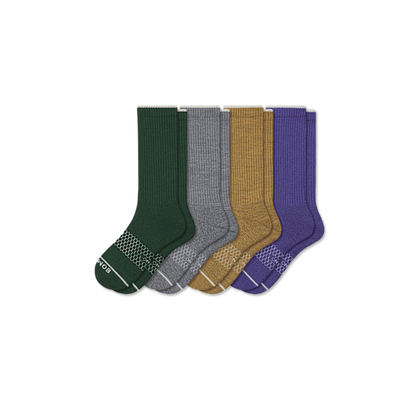 Men's Merino Wool Blend Calf Sock 4-Pack