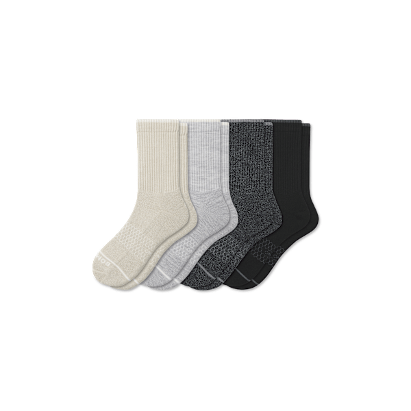 Men's Merino Wool Blend Half Calf Sock 4-Pack