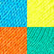 blue yellow orange teal