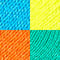 blue yellow orange teal
