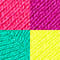 pink purple teal yellow