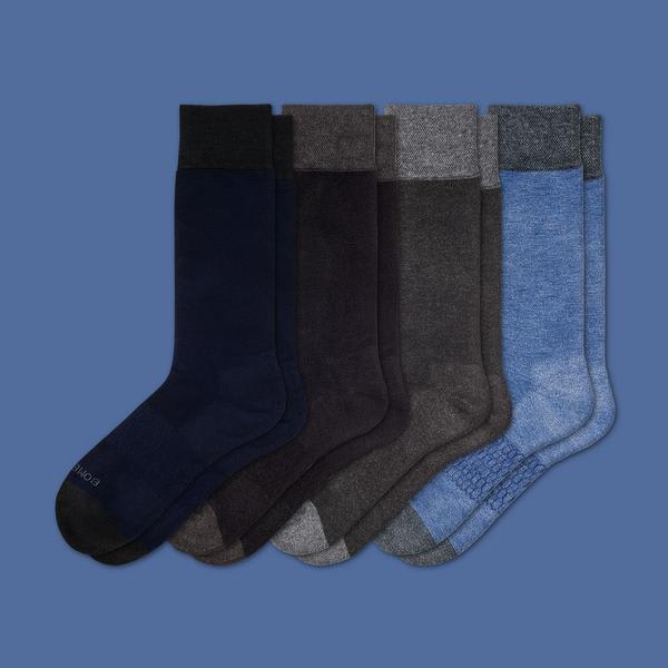 Men's Dress Solid Sock 4-Pack