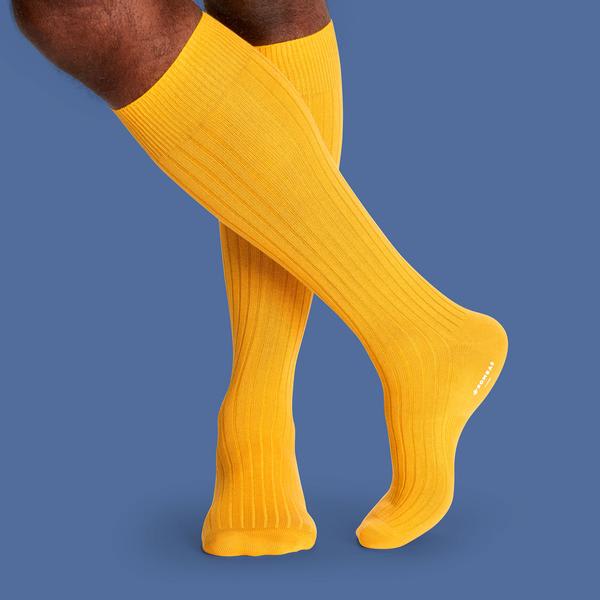 Men's Ribbed Dress Over the Calf Socks