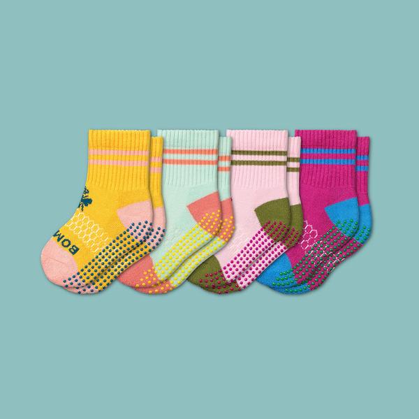 Toddler Gripper Calf Sock 4-Pack