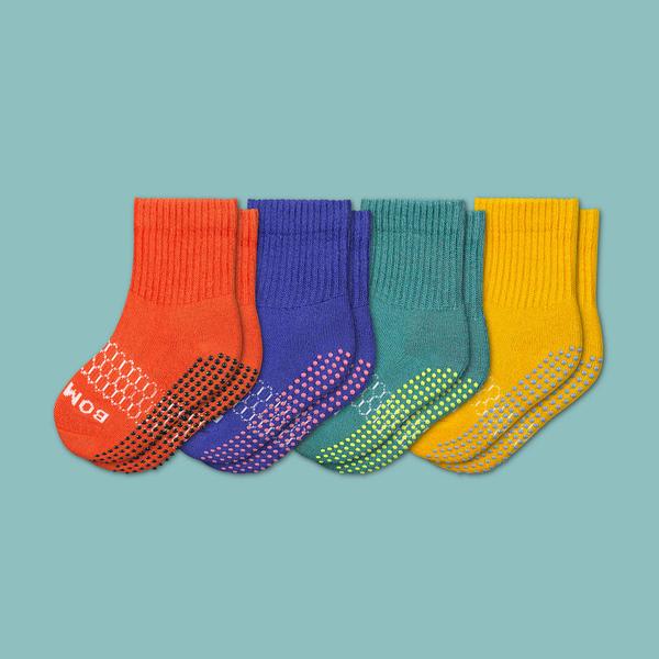 Toddler Gripper Calf Sock 4-Pack
