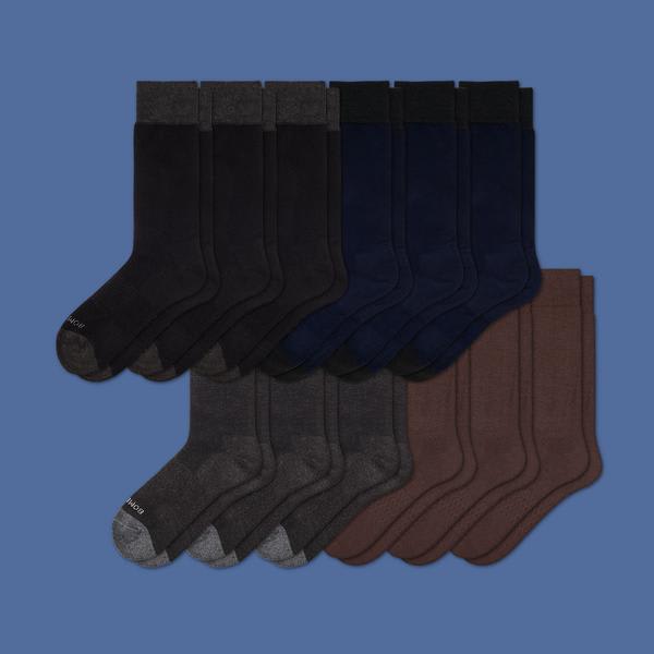Men S Dress Over The Calf Sock 12 Pack Bombas