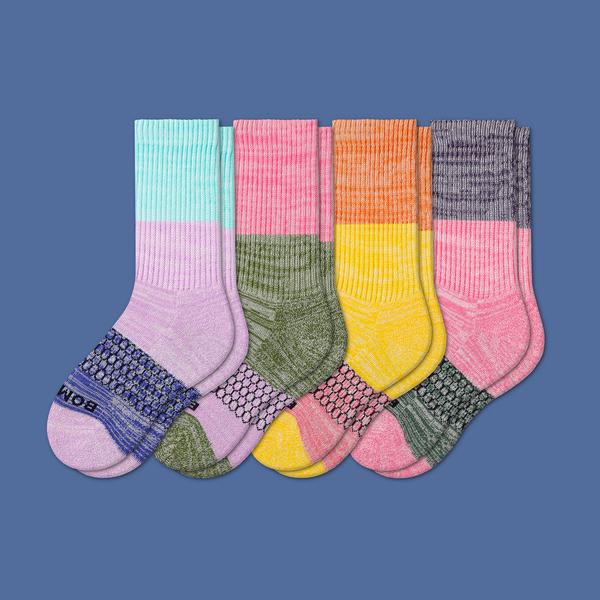 Youth Tri Block Calf Sock 4 Pack Youth Tri Block Calf Sock 4 Pack
