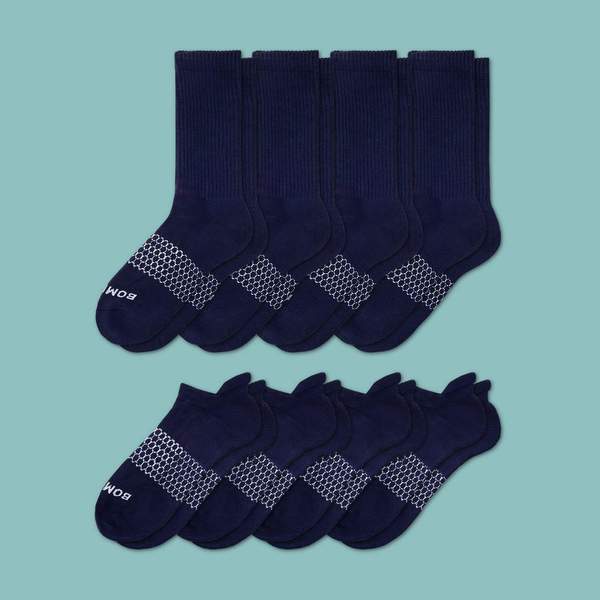 Women's Solids Calf & Ankle 8-Pack