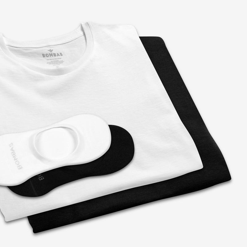 Women's Crew Neck T-Shirt & No Show Sock 12-Pack