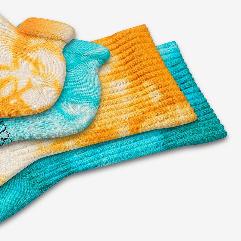 Youth Tie Dye Calf & Ankle Sock 8-Pack