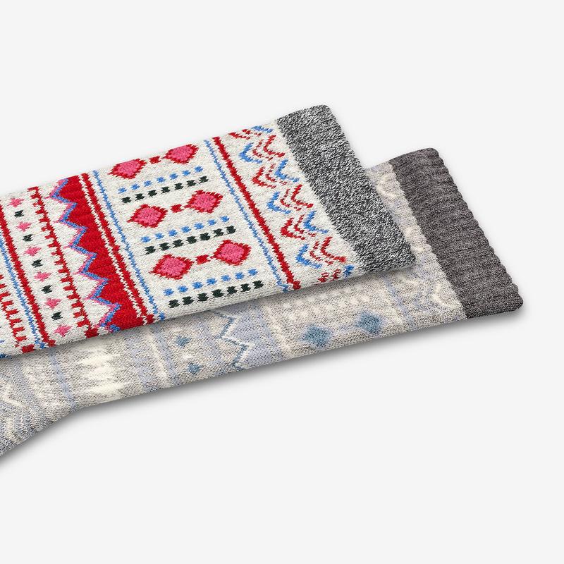 Women's Fair Isle Calf Socks