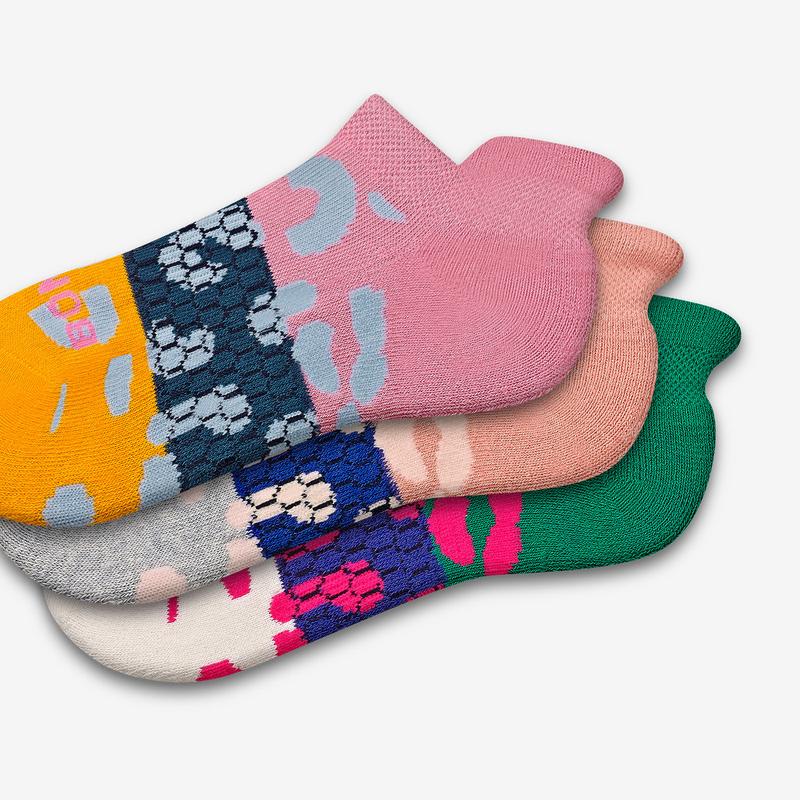 Youth Striped Leopard Ankle Sock 6-Pack