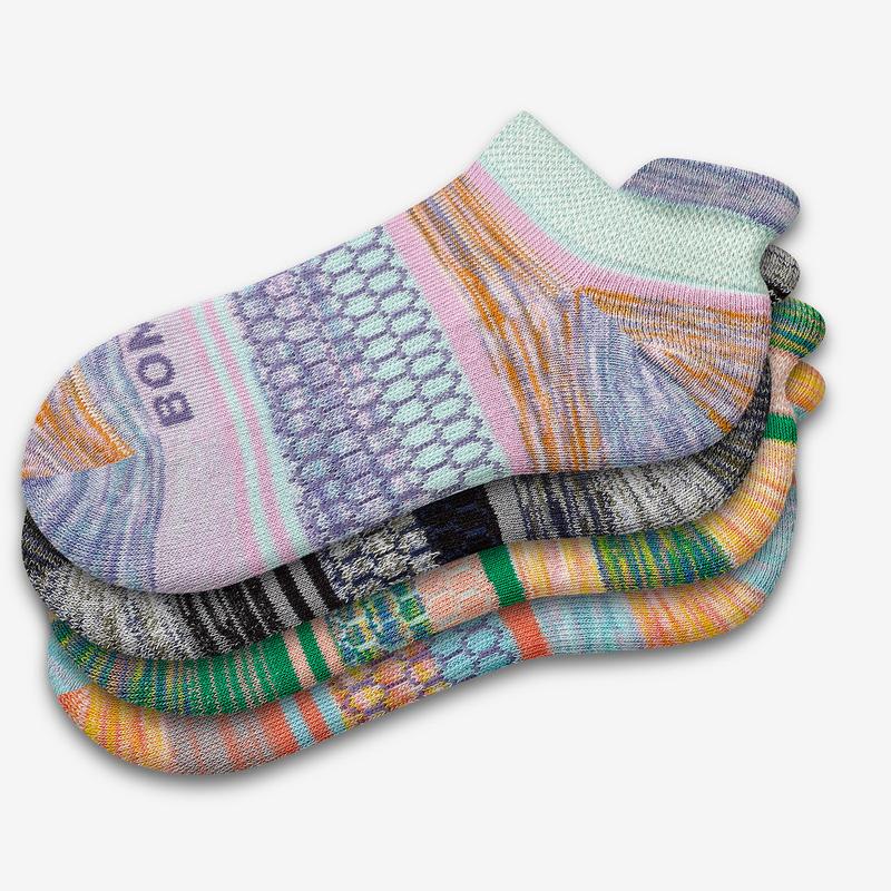 Youth Brush Stripe Ankle Sock 8-Pack