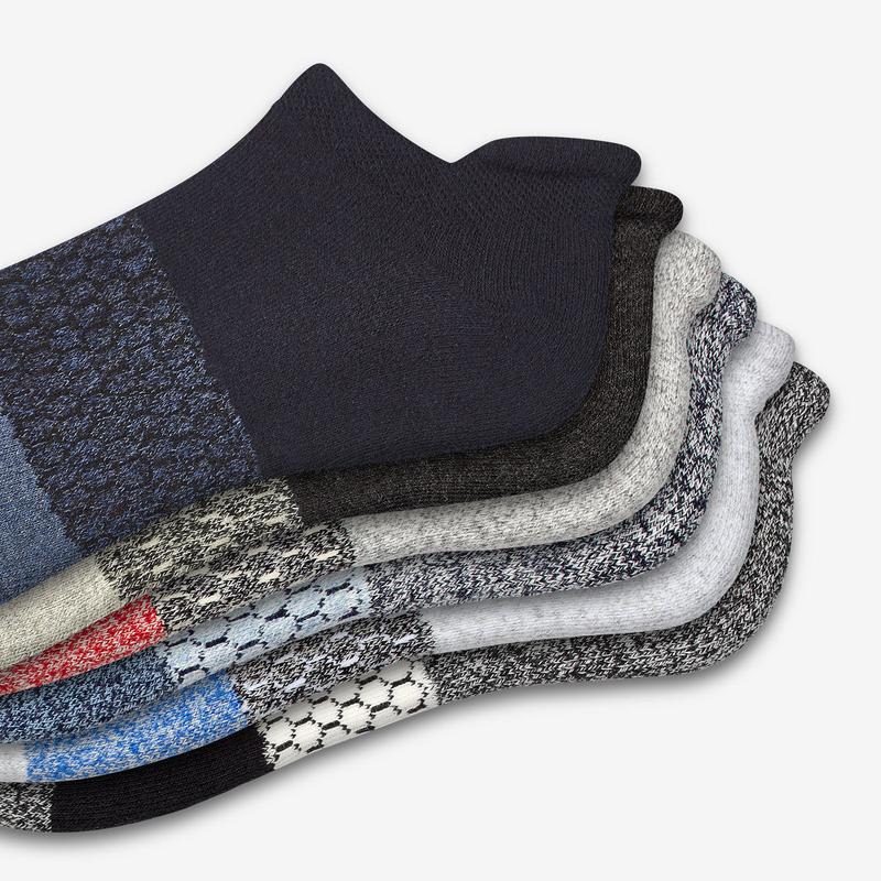 Men's Tri-Block Marl Ankle Sock 6-Pack
