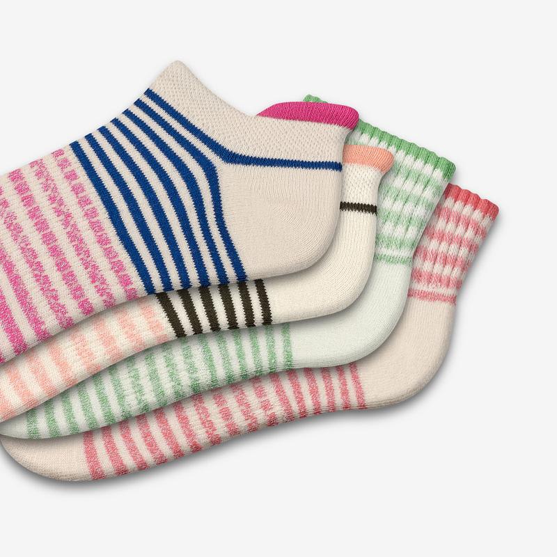 Women's Shadow Stripe Quarter & Ankle Sock 8-Pack