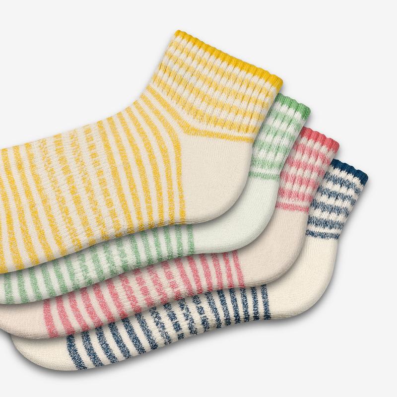 Women's Shadow Stripe Quarter Socks