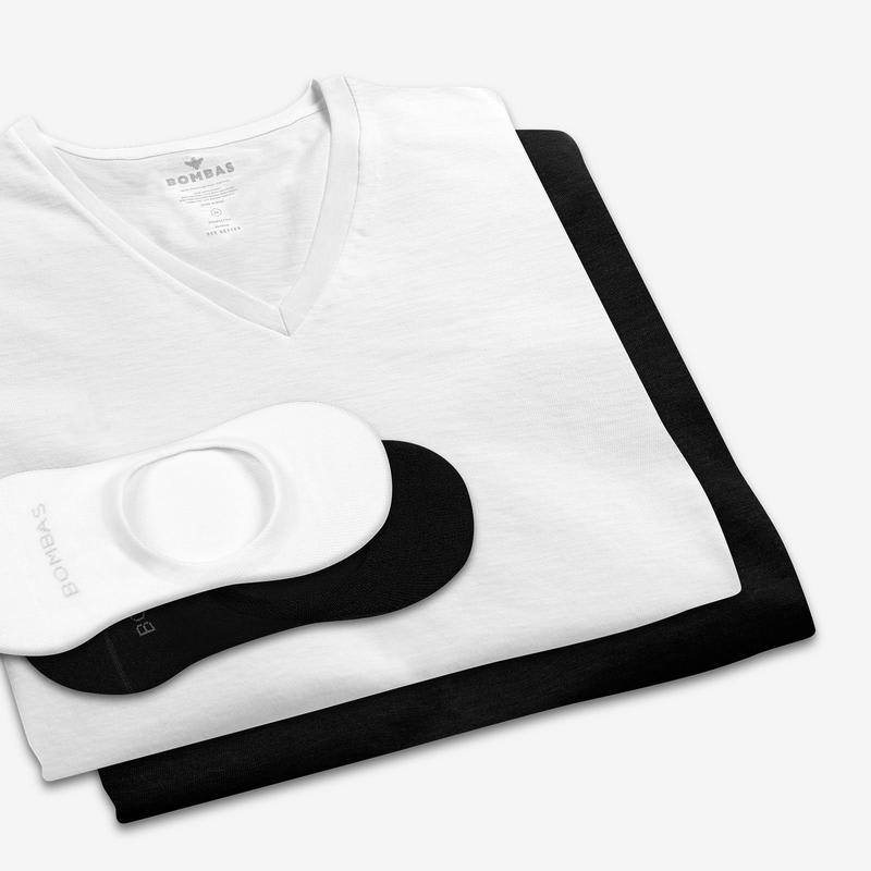 Women's V-Neck T-Shirt & No Show Sock 12-Pack