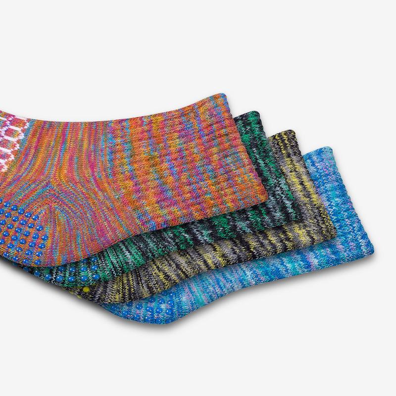 Toddler Space Dye Gripper Sock 4-Pack