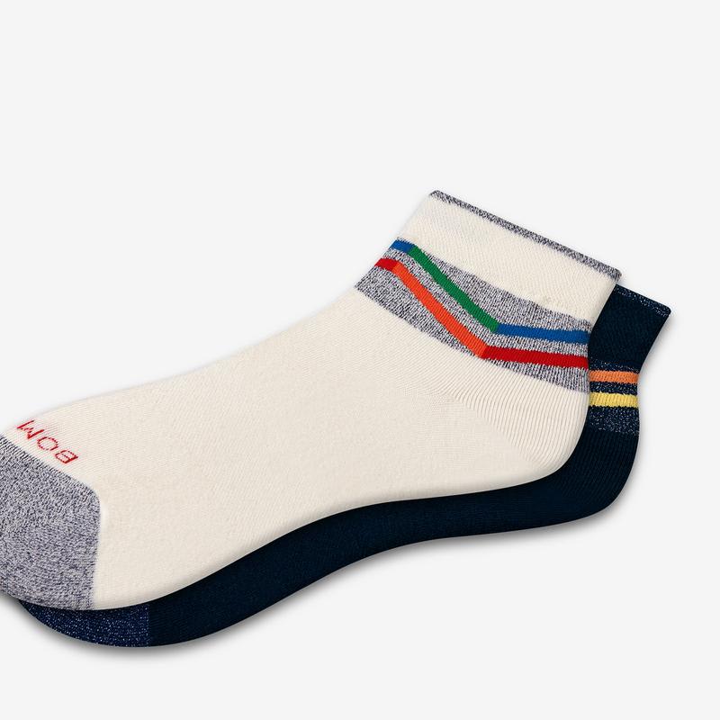 Women's Lightweight Sparkle Chevron Quarter Socks