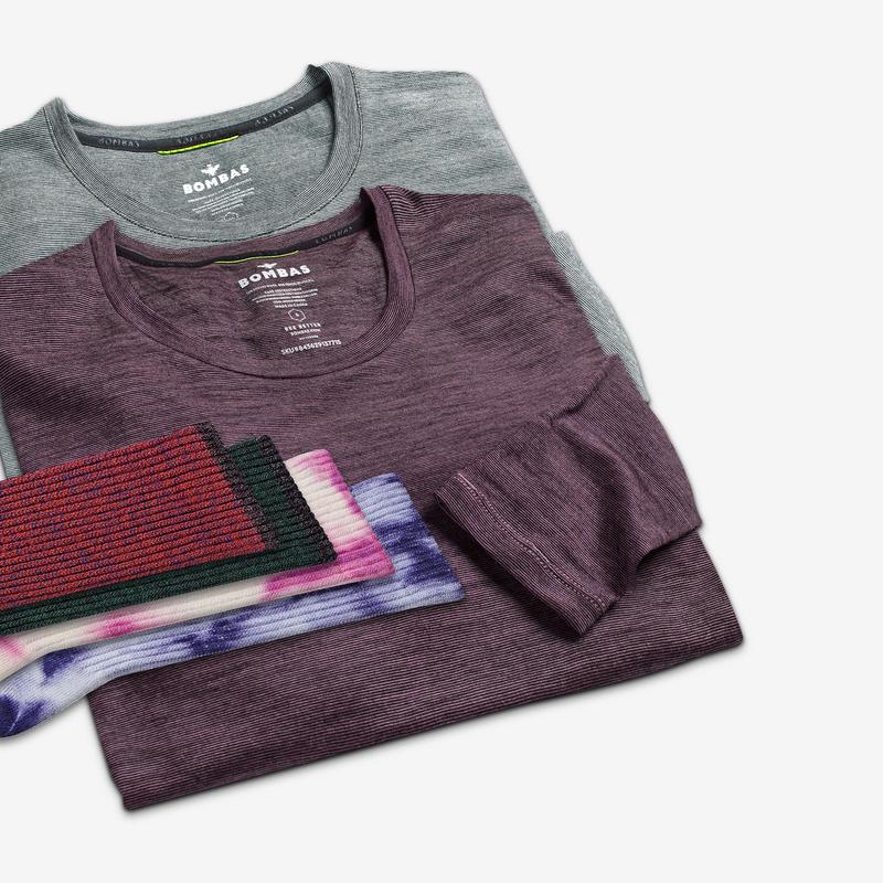 Women's Merino Crew Neck Long Sleeve T-Shirt & Calf Sock 6-Pack