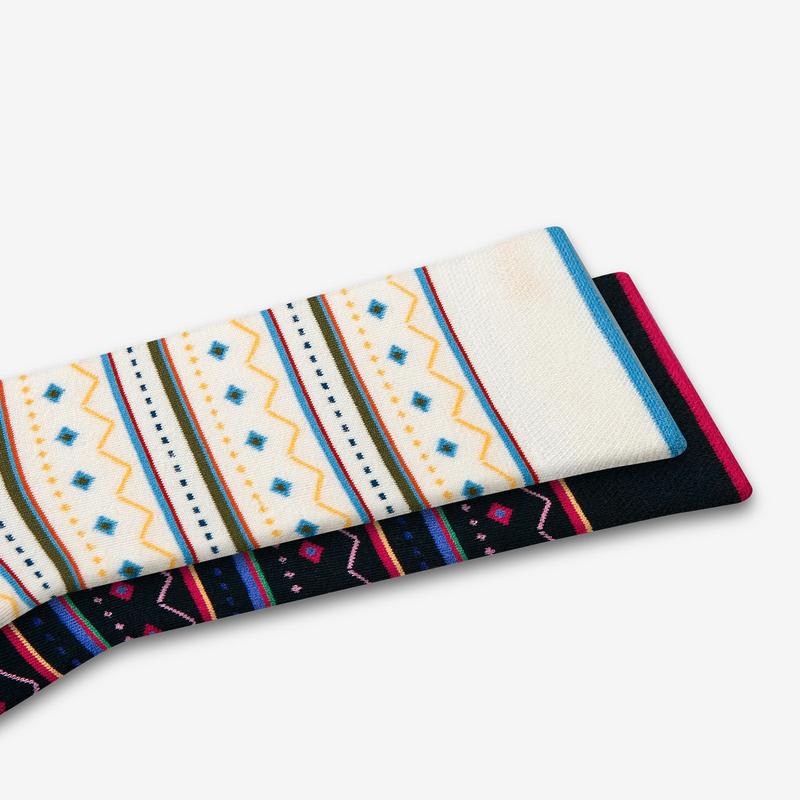 Women's Lightweight Calf Fair Isle Socks