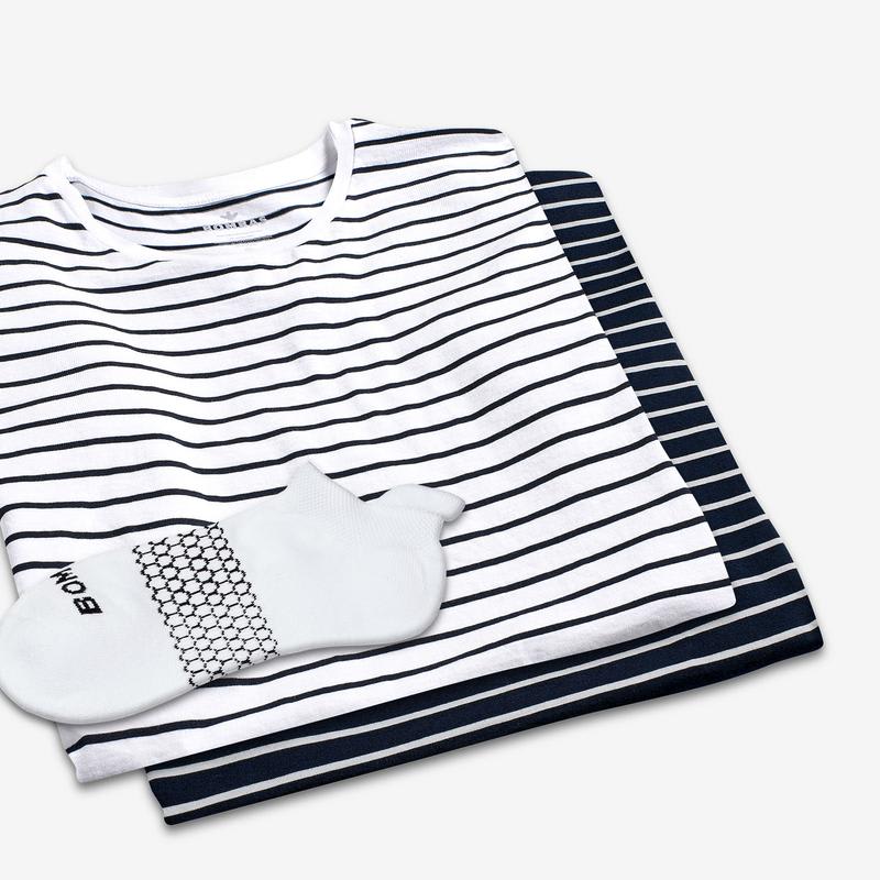 Women's Nautical Stripe T-Shirt & Ankle Sock 6-Pack