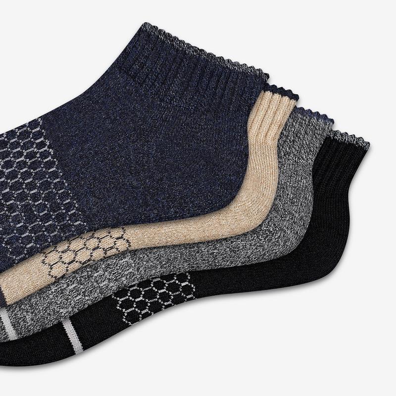 Men's Merino Wool Quarter Sock 4-Pack