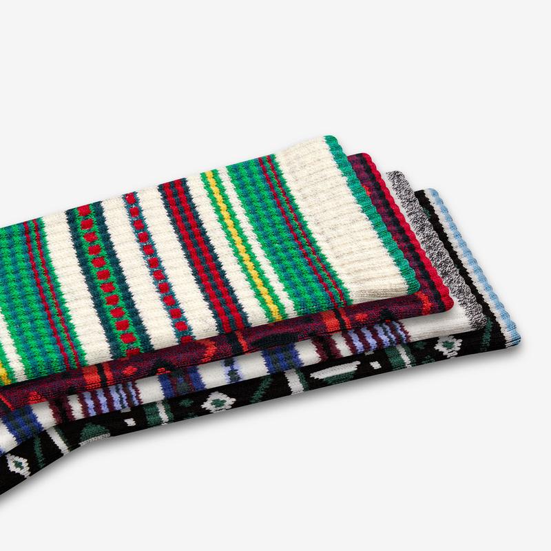 Men's Fair Isle Calf Sock 4-Pack