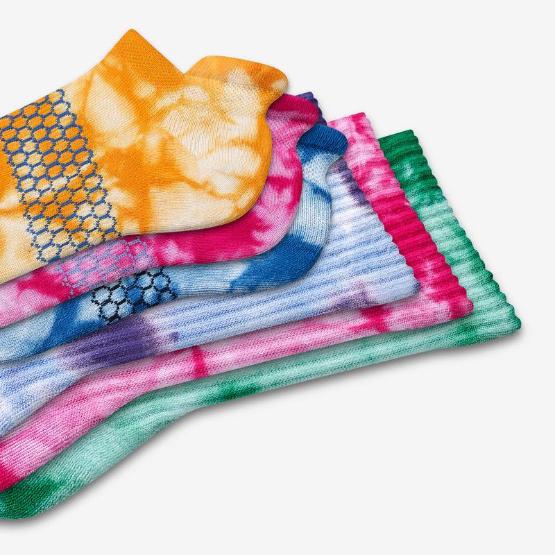 Youth Tie Dye Calf & Ankle Sock 6-Pack