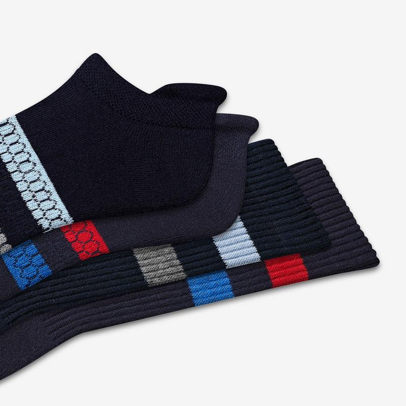 Men's Vintage Stripe Calf & Ankle Sock 4-Pack