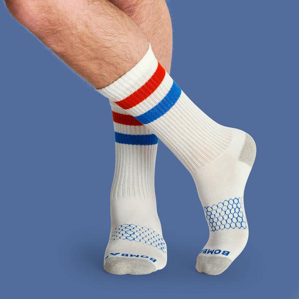 Men's Vintage Stripe Calf Socks